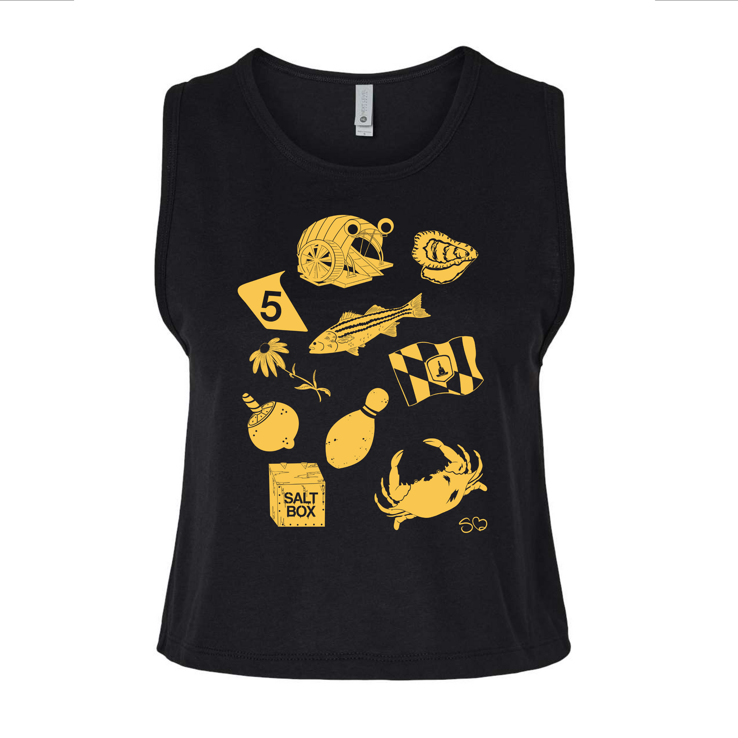 Baltimore Icons Unisex Crop Tank - Designed by Sarah Bolton