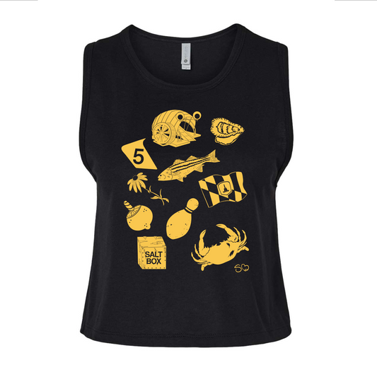 Baltimore Icons Unisex Crop Tank - Designed by Sarah Bolton