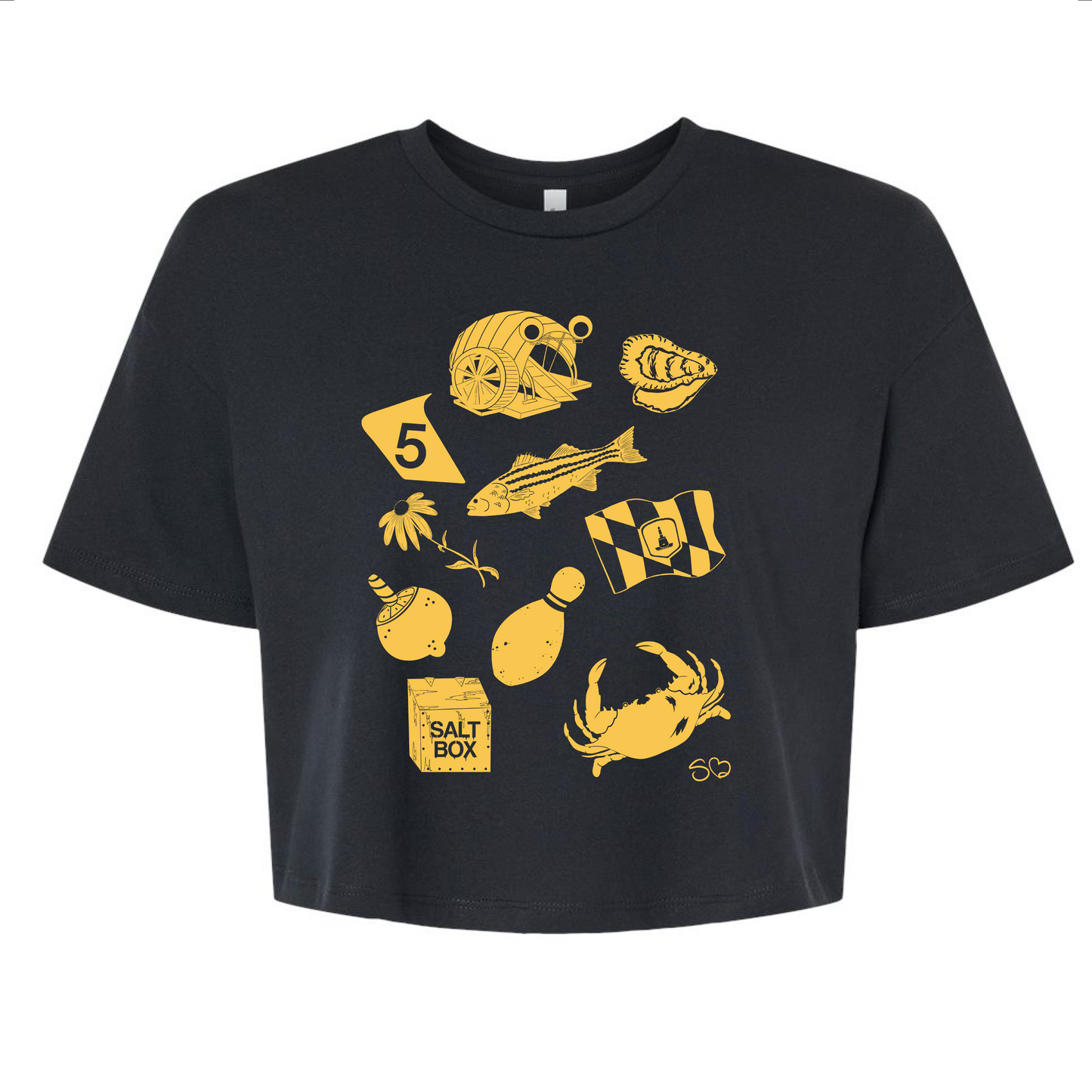 Baltimore Icons Unisex Crop Tee - Designed by Sarah Bolton