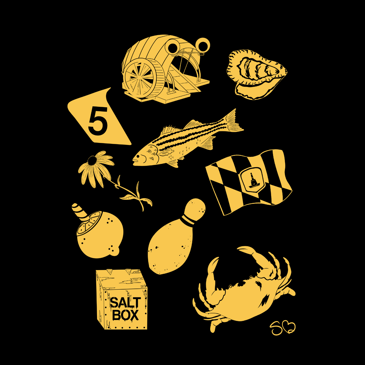 Baltimore Icons Unisex Crop Tee - Designed by Sarah Bolton